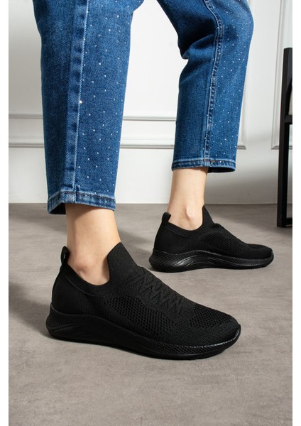 041 Bağcık Baskılı Rahat Taban Siyah Unisex Günlük Spor Ayakkabı Lescarmine fırsatları