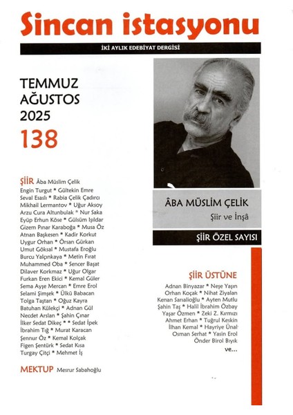 Sincan Istasyonu Dergi 138.SAYI Temmuz-Ağustos 2025