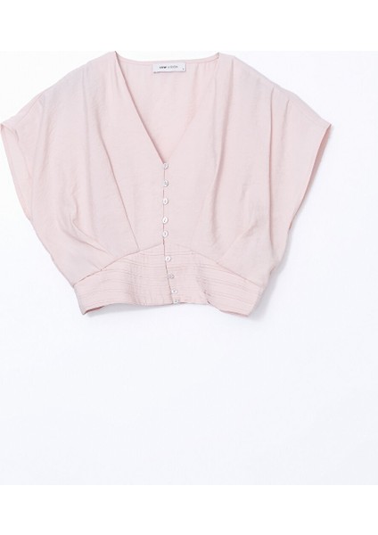 Yeni Sezon V Yaka Crop Kadin Bluz - S5I317Z8 indirimleri