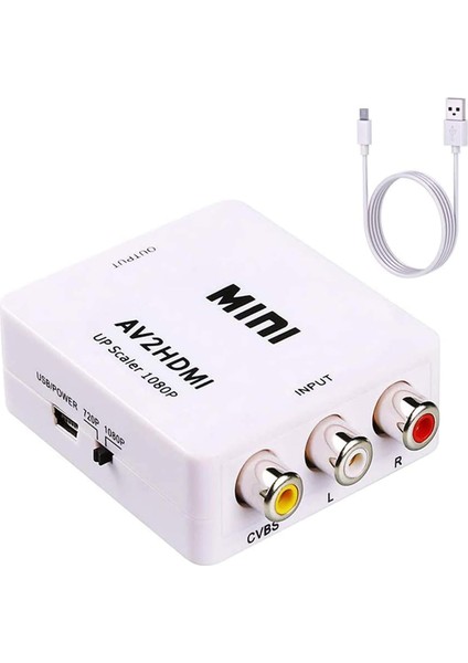 Av To HDMI 1080P, Rca To Hdtv Video Converter Top Box Adapter For Gaming Console & Tv Monitoring Audio & Video Çevirici Dönüştürücü Adaptör fırsatları