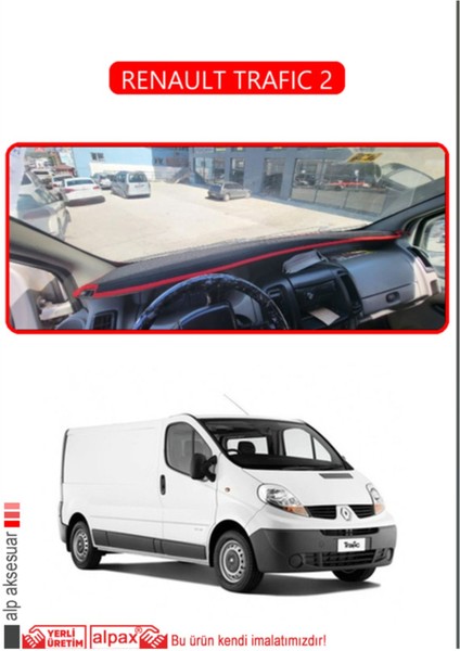 Renault Trafıc 2 Torpido Koruma Halısı - Kırmızı Kenar