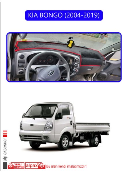 Kia Bongo 2004-2019 Torpido Koruma Halısı - Mavi Kenar