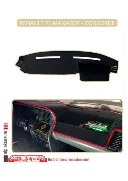 Renault 21 Manager - Concorde Torpido Koruma Halısı - Bej Kenar