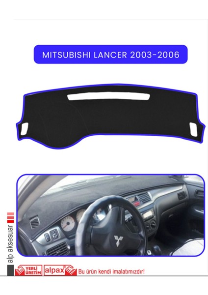 Mıtsubıshı Lancer 2003-2006 Torpido Koruma Halısı - Mavi Kenar