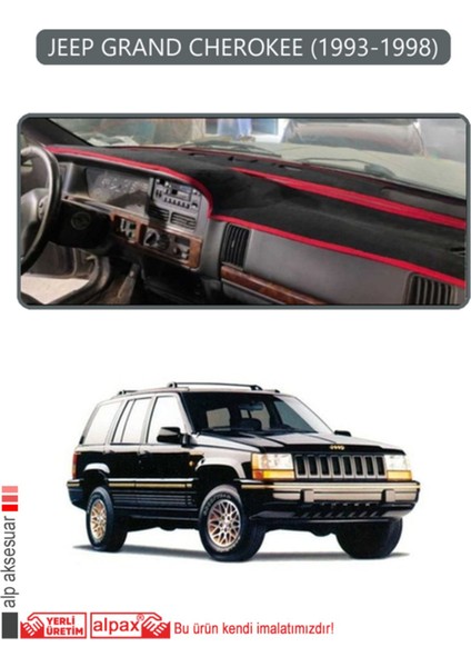Jeep Grand Cherokee 1993-1998 Torpido Koruma Halısı - Gri Kenar