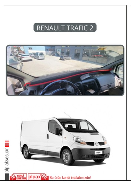 Renault Trafıc 2 Torpido Koruma Halısı - Gri Kenar