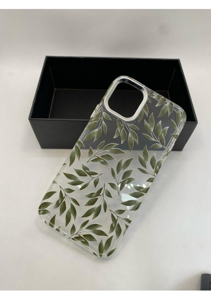 IPHONE 13 Özel Yaprak Baskılı Lüks Silikon Kılıf modelleri