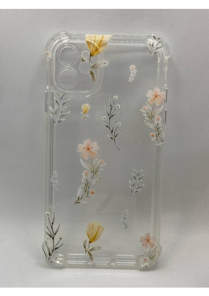 IPHONE 15 Özel Çiçek Baskılı Lüks Silikon Kılıf