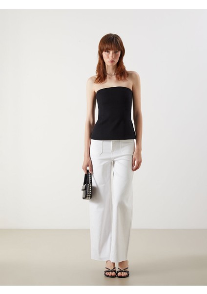 Yeni Sezon Straplez Yaka Peplum Bluz - S5PA96Z8 fiyatları
