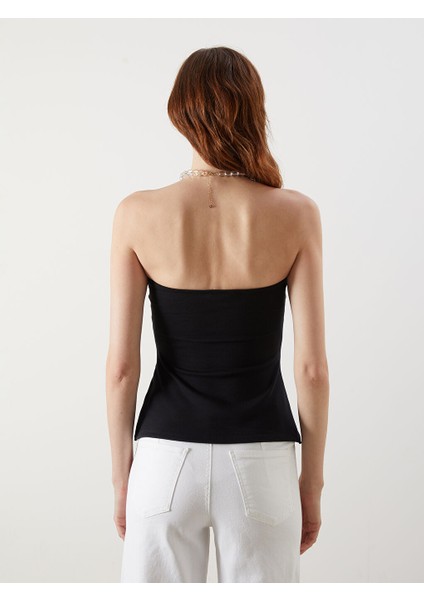 Yeni Sezon Straplez Yaka Peplum Bluz - S5PA96Z8 fırsatları
