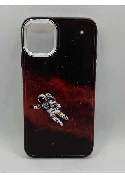 IPHONE 11 Özel Astronot Baskılı Lüks Silikon Kılıf