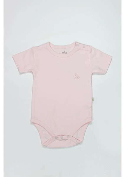 Organik Natural Basic Style Yarım Kol Body BS17103 Pembe