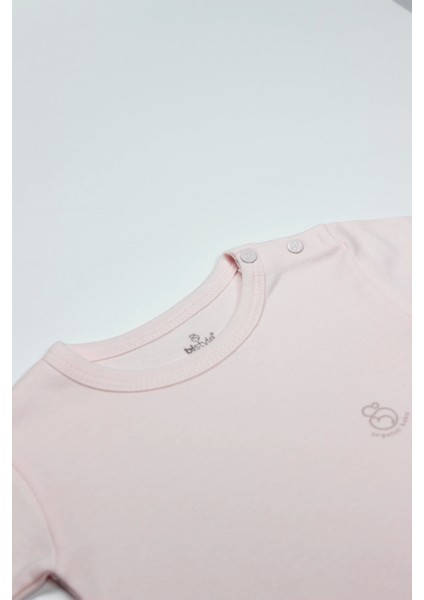 Organik Natural Basic Style Yarım Kol Body BS17103 Pembe fiyatları