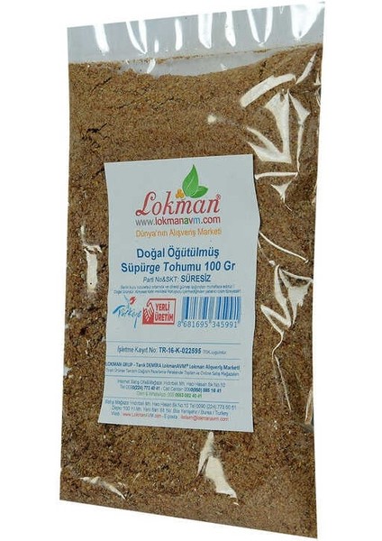 Süpürge Tohumu Doğal Öğütülmüş 100 gr Paket modelleri