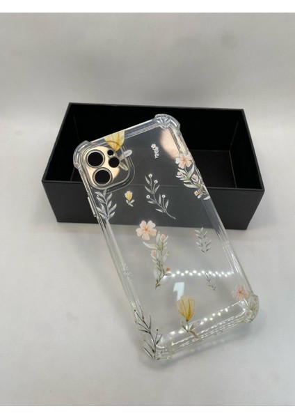 IPHONE 13 Özel Çiçek Baskılı Lüks Silikon Kılıf