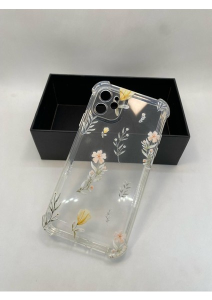 IPHONE 13 Özel Çiçek Baskılı Lüks Silikon Kılıf