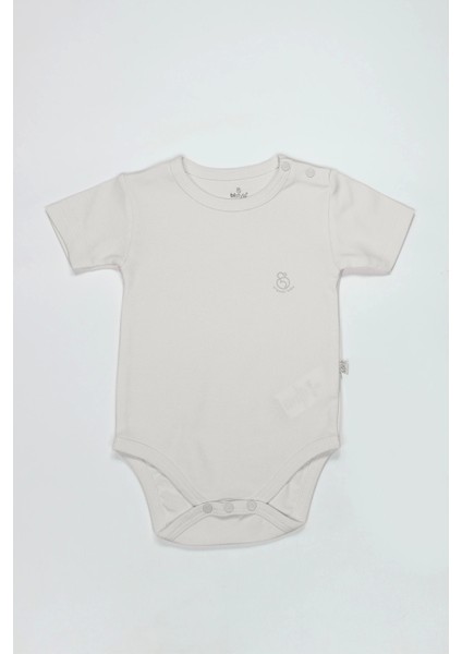 Organik Natural Basic Style Yarım Kol Body BS17103 Ekru