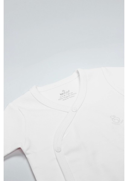 Organik Natural Basic Style Kruvaze Uzun Kol Body BS17102 Beyaz fiyatları