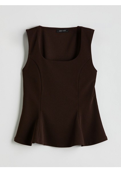 Yeni Sezon Kare Yaka Peplum Bluz - S5PA86Z8 indirimleri