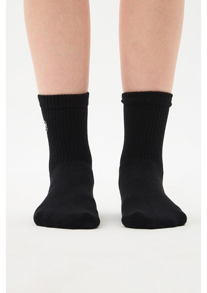 Spor Soket Çorap Nakışlı Siyah fiyatları
