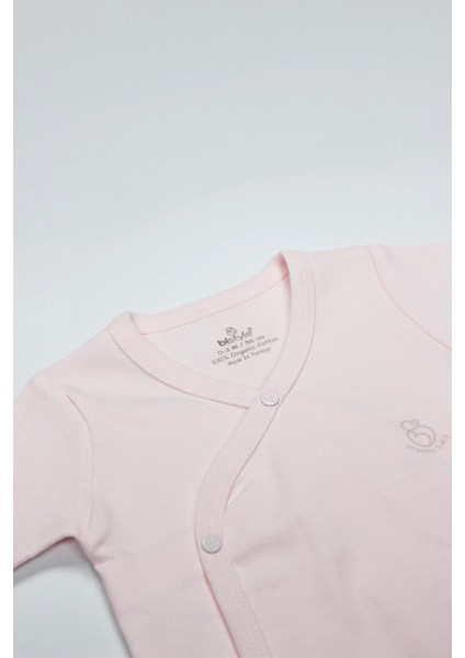 Organik Natural Basic Style Kruvaze Yarım Kol Body BS17101 Pembe fiyatları