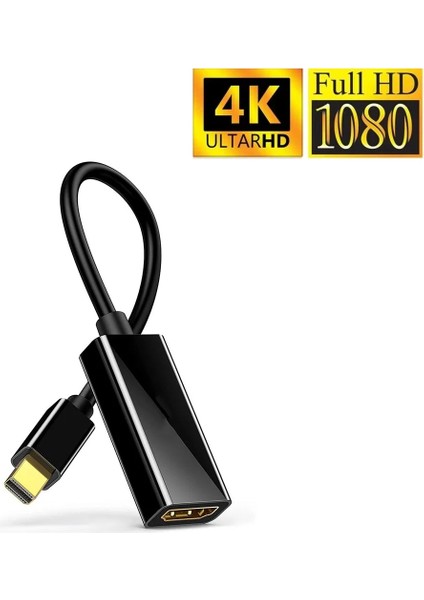 Mini Displayport To HDMI Ekran Bağlantı Noktasından Thunderbolt HDMI Uyumlu Dönüştürücü Mini Dp HDMI Adaptörü 4k@2k Görüntü Kalitesi Kablo