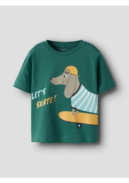 NMMHELGE SS NREG TOP PB Mavi Erkek Çocuk Kısa Kol T-Shirt