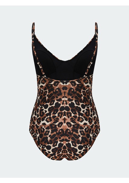 Yeni Sezon Leoparli Cikarilabilir Pedli Kadin Mayo - S54224Z8 fiyatları