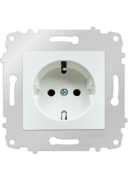 12 Adet Ovivo Grano Beyaz Topraklı Priz Çerçevesizdir