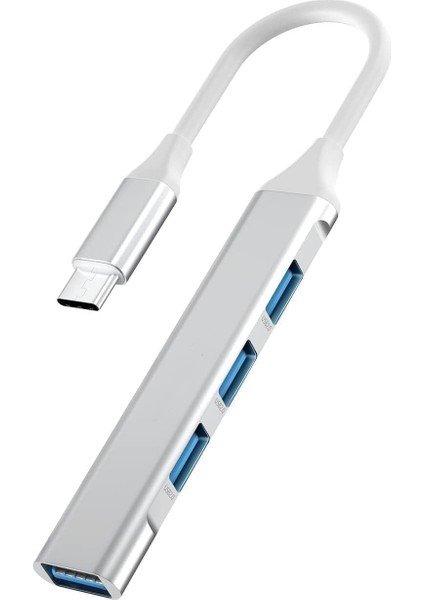 4 In 1 USB 3.0 Hub Yüksek Hızlı Usb3.0 Otg 4 Port USB C Hub Çoğaltıcı Splitter Adaptörü Xiaomi Dizüstü Bilgisayar Macbook Air Pro Type-C Çoklayıcı