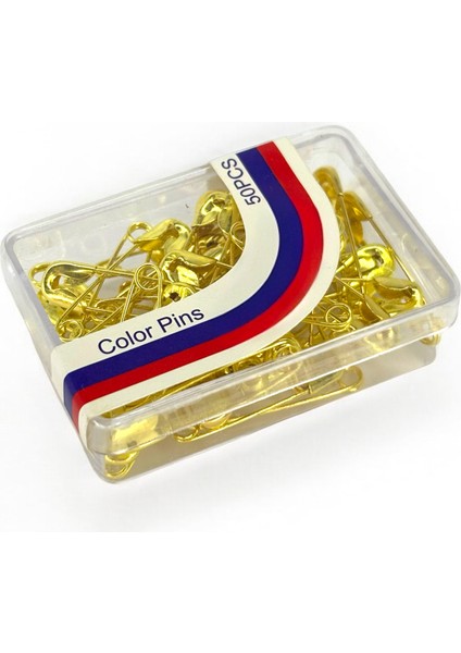 Çengelli Iğne Gold Renk 50 Adet 2cm - Eşarp ve Şal Iğnesi - Çok Amaçlı Iğne