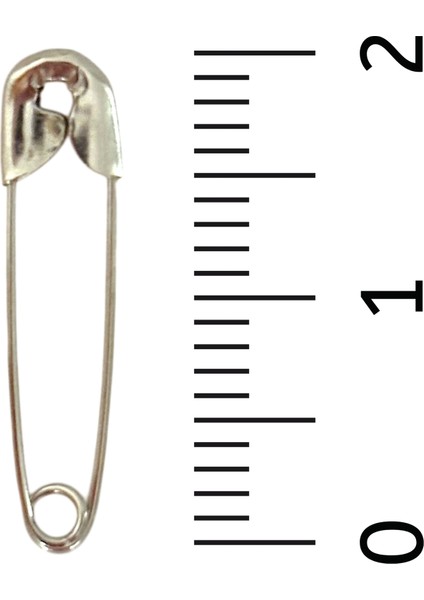 Çengelli Iğne Gümüş Gri Renk 50 Adet 2cm - Eşarp ve Şal Iğnesi - Çok Amaçlı Iğne