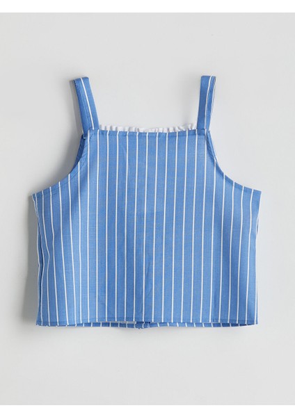 Yeni Sezon Kare Yaka Kiz Cocuk Crop Bluz - S5IO73Z4 modelleri