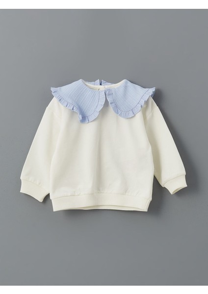 Yeni Sezon Bebe Yaka Kiz Bebek Sweatshirt ve Tayt 2'li - S56846Z1 fırsatları