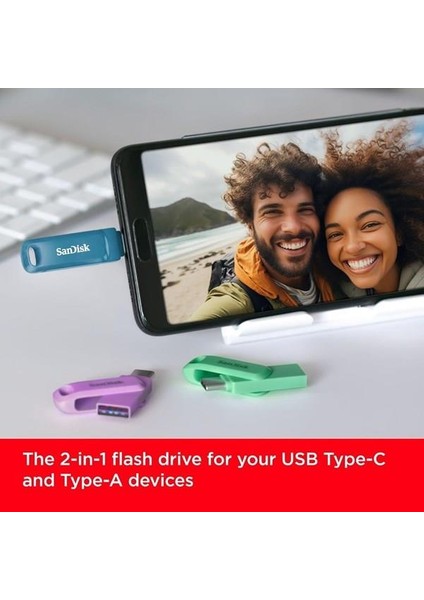 Sandısk 256GB Ultra Dual Drıve Go SDDDC3-256G-G46L Typec USB Bellek Lavender
