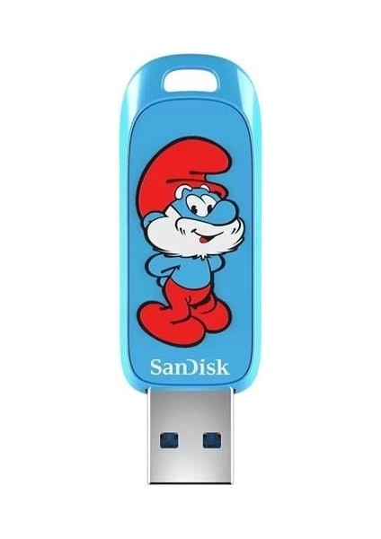 Sandısk 128GB Smurf SDCZIS-128G-G46 USB 3.2 Bellek