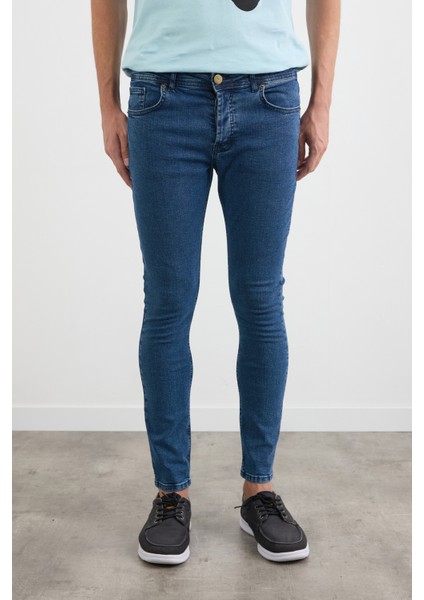 Fermuarlı Skinny Jean Pantolon