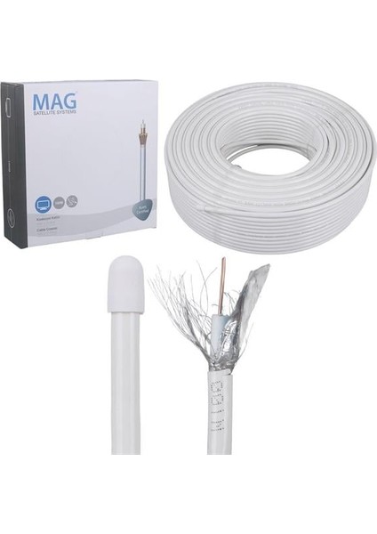 Fırsat Byr Rg6 U4 64 Tel Smart Anten Kablosu 100 Mt. Yeni