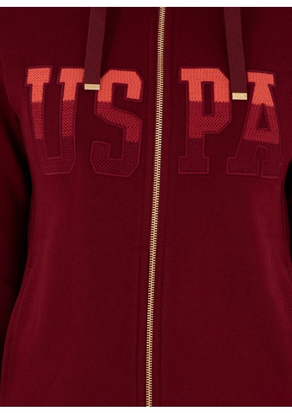 Kapüşon Yaka Bordo Kadın Sweatshırt SW01-SK024