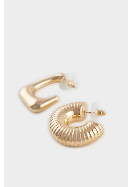 Kadın 2'li Gold Küpe F1401AXNS