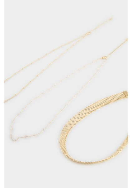 Kadın 3'lü Gold Kolye F1340AXNS