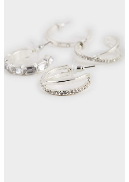 Kadın 3'lü Silver Küpe F1398AXNS