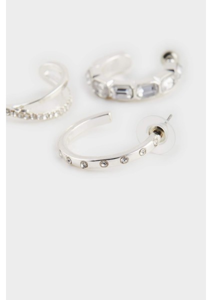 Kadın 3'lü Silver Küpe F1398AXNS