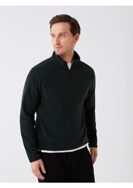 Dik Yaka Uzun Kollu Polar Erkek Sweatshirt (W3) modelleri