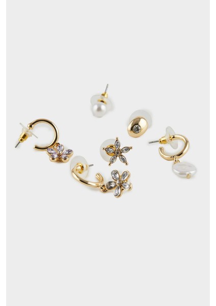 Kadın 6'lı Gold Küpe F1268AXNS