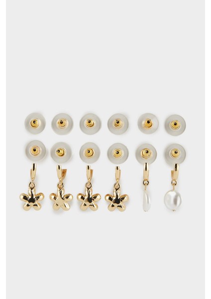 Kadın 6'lı Gold Küpe F1268AXNS