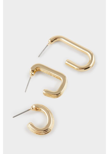 Kadın 3'lü Gold Küpe F1405AXNS