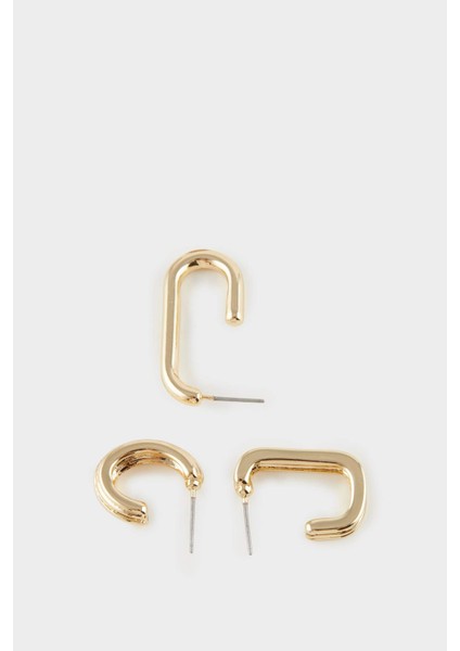 Kadın 3'lü Gold Küpe F1405AXNS