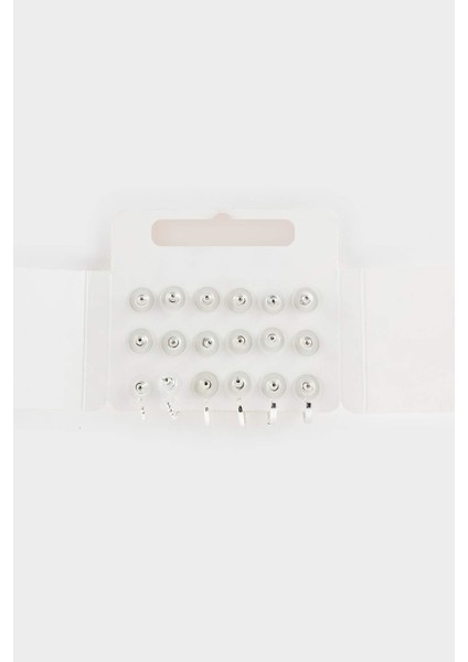 Kadın 9'lu Silver Küpe F1269AXNS