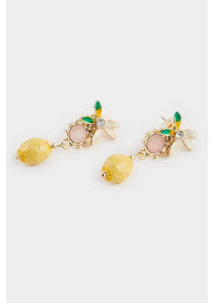 Kadın Üzüm ve Limonlu 2'li Küpe F0873AXNS